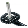 Система SHIMANO DEORE, M617, 175 мм, интегрированный вал, 38/24T без каретки, черный EFCM617EX84L